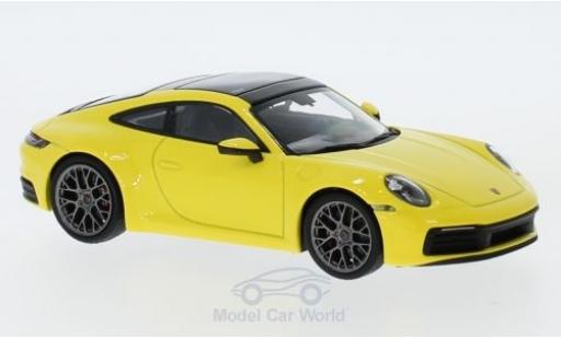 Modelauto Porsche 911 4S Carrera geel 2019 1/43 Minichamps