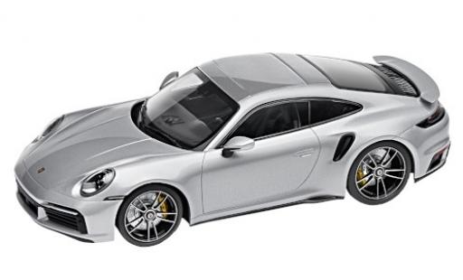 Modelauto Porsche 911 Turbo s grijs 2020 1/18 Minichamps