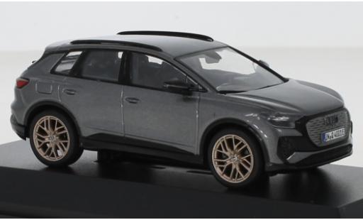 Modelauto Audi Q4 suv e-tron metallic grijs 2021 1/43 Minimax