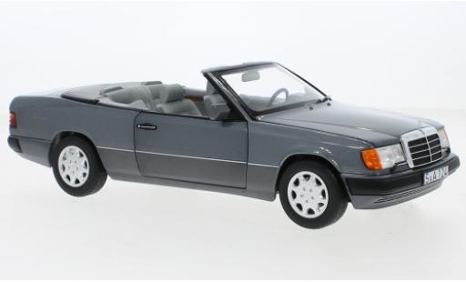 Modelauto Mercedes 300 Coupe CE-24 Cabriolet (A124) metallic grijs 1991 1/18 Norev