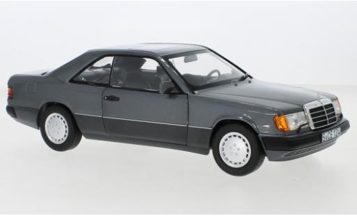Modelauto Mercedes Classe E Coupe 300 CE-24 (C124) metallic grijs 1988 1/18 Norev