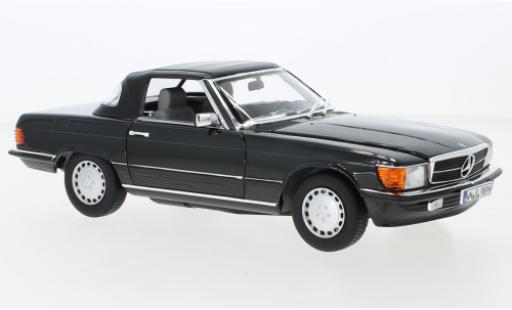 Modelauto Mercedes 300 Base SL (R107) blauw 1985 1/18 Norev