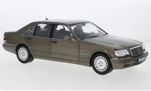 Modelauto Mercedes Classe S Base S 600 (W140) metallic brun 1994 1/18 Norev