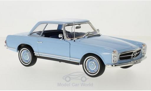 Modelauto Mercedes 230 Base SL (W113) HardTop blauw 1963 1/18 Norev