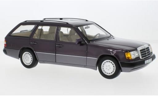 Modelauto Mercedes 300 Coupe D T-Modell (S124) metallic paars 1989 1/18 I Norev