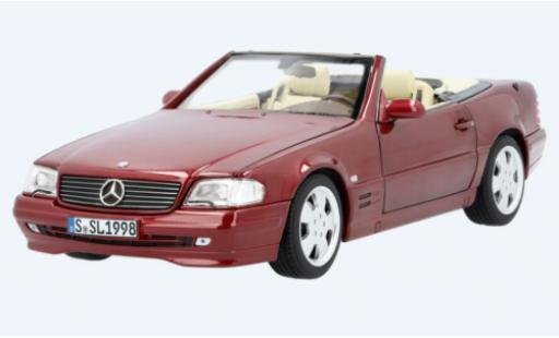 Modelauto Mercedes 500 Base SL (R129) metallic rood 1998 1/18 Norev