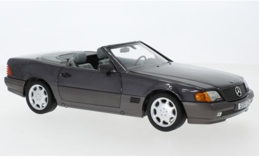 Modelauto Mercedes 500 Base SL (R129) metallic lila 1988 avec Softtop et Hardtop 1/18 Norev