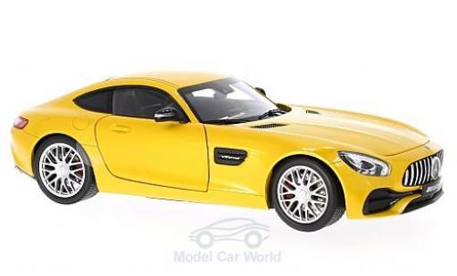 Modelauto Mercedes AMG GT Base (C190) metallic geel 1/18 Norev