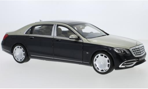 Modelauto Mercedes Classe S Base Maybach S 650 (X222) metallic beige/metallic blauw 1/18 Norev