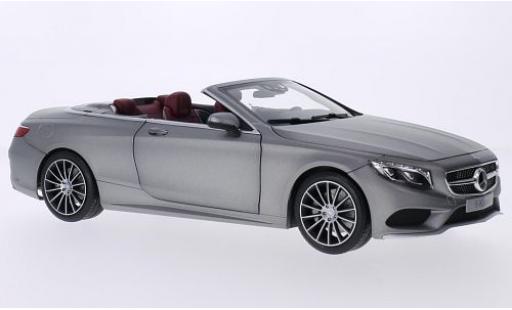 Modelauto Mercedes Classe S Cabriolet (A127) grijs Softtop couch&Atilde;&copy; avec 1/18 Norev