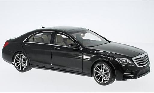 Modelauto Mercedes Classe S Base V222 Mopf zwart 2017 1/18 Norev