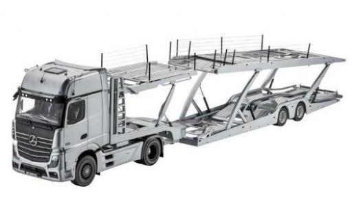 Modelauto Mercedes Actros Base Autotransporter grijs avec Lohr remorque 1/18 NZG