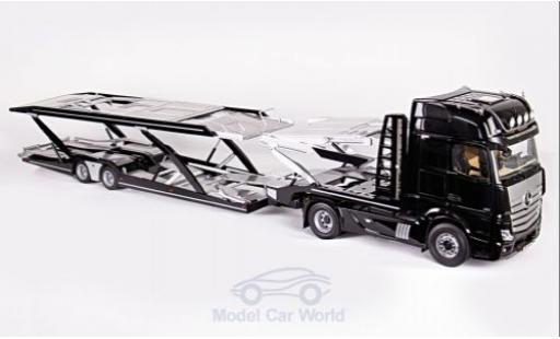 Modelauto Mercedes Actros Gigaspace 4x2 zwart/grijs met Autotransportauflieger 1/18 NZG