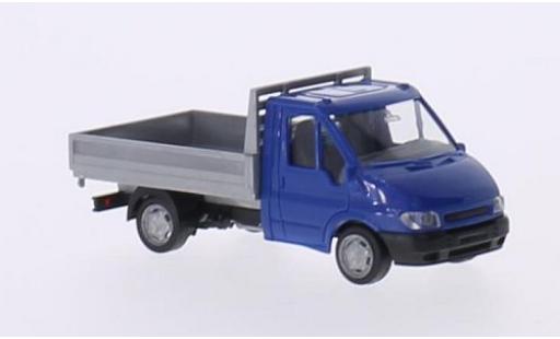 Modelauto Ford Transit Pritsche laadbak blauw/grijs 2001 sans Vitrine 1/87 Rietze