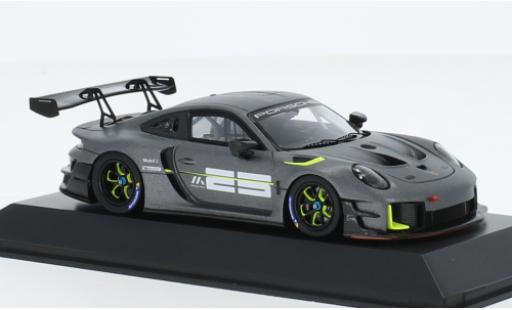 Modelauto Porsche 911 GT2 RS ( II) Clubsport 25 grijs mat/geel 2021 1/43 I Spark