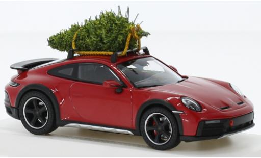 Modelauto Porsche 911 Dakar rood Christmas Edition 2023 1/43 I Spark