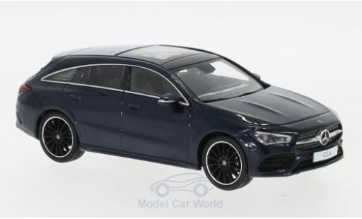 Modelauto Mercedes CLA Shooting Brake metallic blauw 2019 1/43 Spark