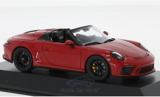 Modelauto Porsche 911 Speedster (991 II) rood 2019 1/43 Spark