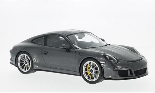 Modelauto Porsche 911 R metallic grijs 2017 1/18 Spark