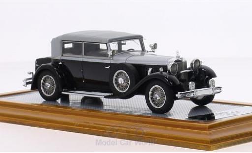 Modelauto Mercedes 770 Cabriolet K (W07) D zwart/grijs 1930 sn83816 kap gesloten 1/43 Ilario