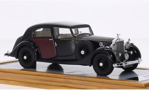 Modelauto Rolls Royce Phantom Park Ward III Sedanca de Ville zwart/rood RHD 1937 sn3CP192 1/43 Ilario