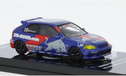 Modelauto Honda Civic Course Type R (EK9) RHD No.39 No bon Racing Red Bull 1/64 INNO64