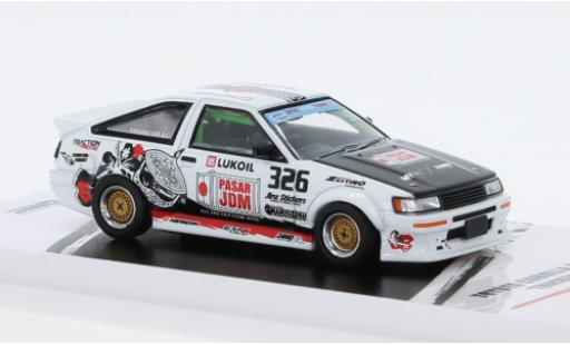 Modelauto Toyota Corolla Levin (AE86) RHD Trackerz Racing 1/64 INNO64