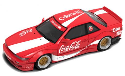 Modelauto Nissan Silvia S13 () Rocket Bunny V2 RHD Coca-Cola 1/64 INNO64