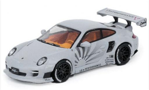 Modelauto Porsche 911 Base Liberty Walk mat-grijs 1/64 INNO64