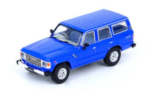 Modelauto Toyota Land Cruiser Base FJ60 blauw RHD 1/64 INNO64