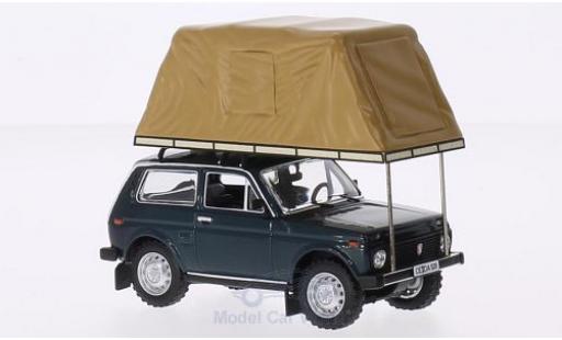 Modelauto Lada Niva Base metallic groen 1981 met Zeltaufbau auf dak 1/18 IST Models