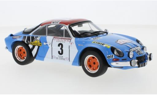 Modelauto Alpine A110 rallye Renault No.3 Tour de Corse 1973 B.Darniche/A.Mahe 1/18 IXO