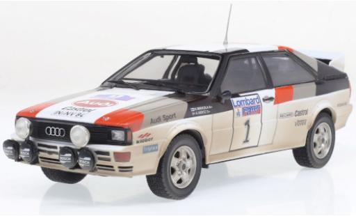 Modelauto Audi Quattro a1 No.1 RAC Rally 1982 met Rennspuren H.Mikkola/A.Hertz 1/24 IXO