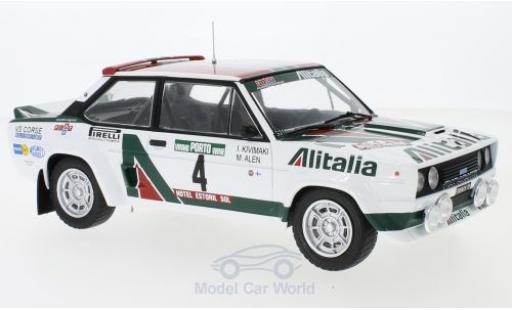 Modelauto Fiat 131 Abarth No.4 Rally WM Rally Portugal 1978 M.Alen/I.Kivimaki 1/18 IXO