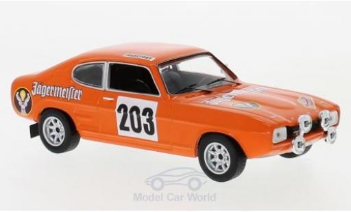 Modelauto Ford Capri Rally MkI No.203 J&Atilde;&curren;germeister Monte Carlo 1973 E.Schimpf/E.-J.Zauner 1/43 IXO