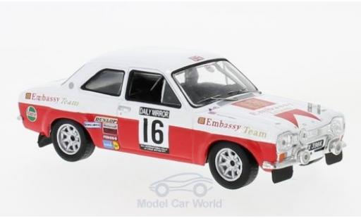 Modelauto Ford Escort RS 1600 MK I No.16 Embassy RAC Rally 1971 T.Makinen/H.Liddon 1/43 IXO