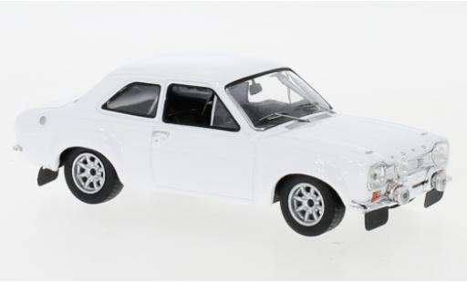 Modelauto Ford Escort MK1 MK I wit 1971 Plain Body Version y compris les Zusatzteile 1/43 IXO