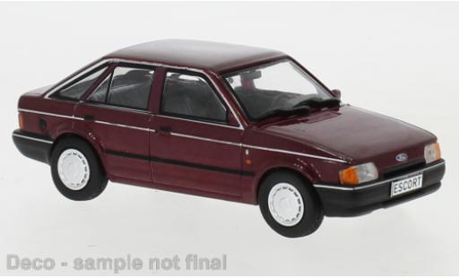 Modelauto Ford Escort MK4 MK IV metallic rood 1988 1/43 IXO