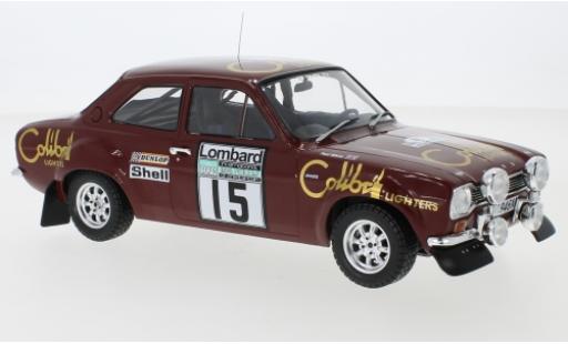 Modelauto Ford Escort RS 1600 MK1 No.15 Colibri Lighters Rally WM RAC Rally 1974 M.Alen/P.White 1/18 IXO