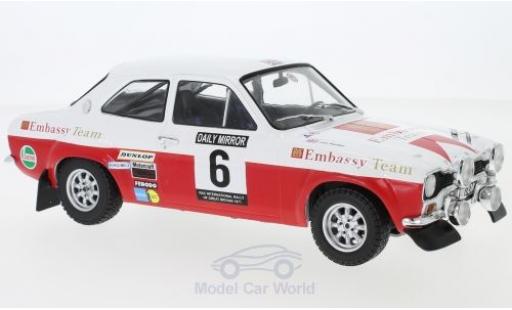 Modelauto Ford Escort RS 1600 MK1 No.6 Embassy RAC Rally 1971 R.Clark/J.Porter 1/18 IXO