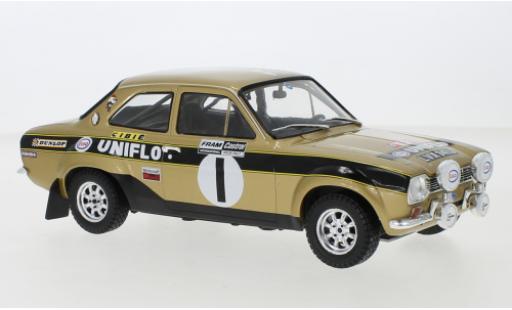 Modelauto Ford Escort RS 1600 MKI No.1 Welsh Rally 1972 Old Gold R.Clark/J.Porter 1/18 IXO