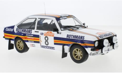 Modelauto Ford Escort RS 1800 MKII No.8 Rothmans Rally WM Rally San Remo 1980 H.Mikkola/A.Hertz 1/18 IXO