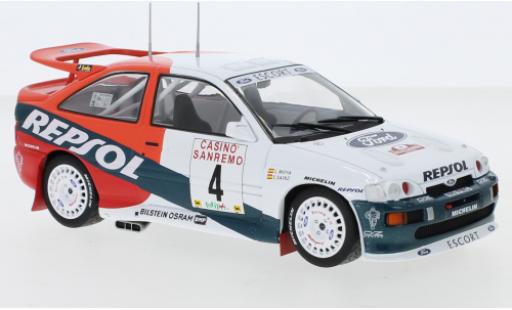 Modelauto Ford Escort Cosworth RS No.4 Repsol Rally WM Rally San Remo 1996 C.Sainz/L.Moya 1/24 IXO