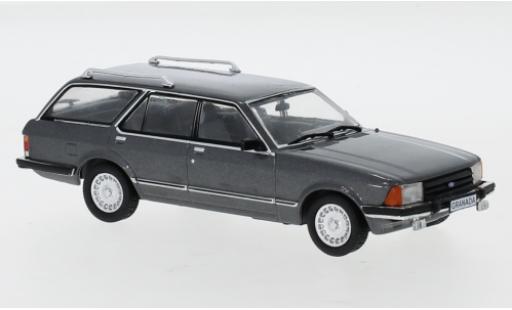 Modelauto Ford Granada Turnier MK II 2.8i Ghia metallic grijs 1978 1/43 IXO