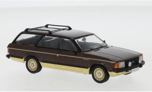 Modelauto Ford Granada Turnier MkII 2.8 Chasseur bruin/gold 1980 1/43 IXO