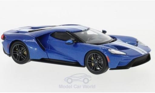 Modelauto Ford GT Berlinetta blauw/grijs 2017 1/43 IXO
