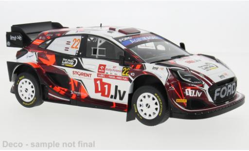 Modelauto Ford Puma Rally1 Rally WM Rally Polen 2024 #22 1/18 IXO