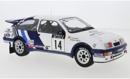 Modelauto Ford Sierra Cosworth RS No.14 Rally WM 1000 Lakes Rally 1988 C.Sainz/L.Moya 1/18 IXO