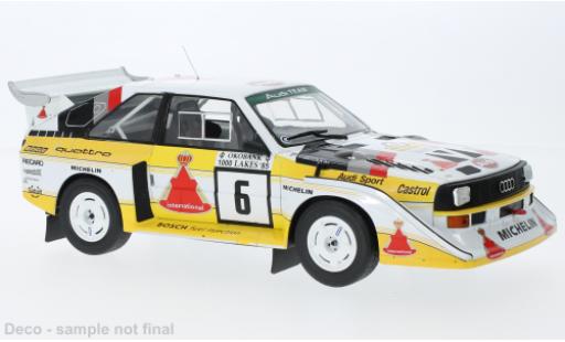 Modelauto Audi Sport Quattro s1 e2 No.6 1000 Lakes Rally 1985 1/18 IXO