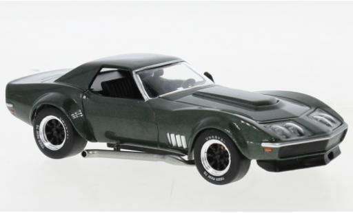 Modelauto Chevrolet Corvette Coupe Douane (C3) metallic groen 1972 1/43 IXO